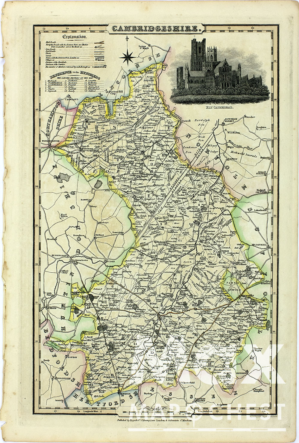 Historic Map : 1828 Mappemonde, sur l'horizon de Paris; Mappemonde sur la  Projection Polaire. - Vintage Wall Art - 32in x 36in